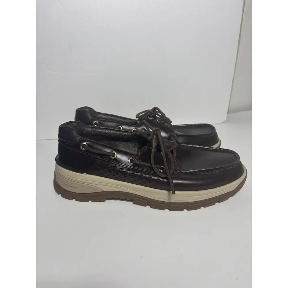 Sperry Billfish Boat Shoes Gold Cap Brown Leather Plushwave 8.5 Men's Preppy